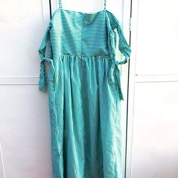 **English Factory Stripe Spaghetti Strap (Tie) Shoulder Dress - Picture 11 of 11